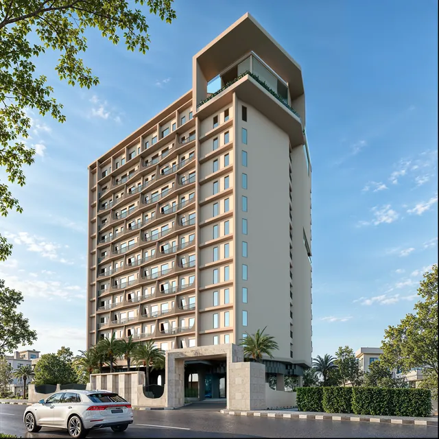 Daytime elevation — artistic impression
