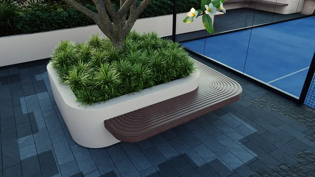 Rooftop seating — artistic impression